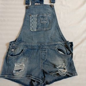 Jean short overalls